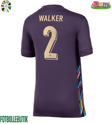England Kyle Walker #2 Bortatröja Kvinnor EM 2024 Kortärmad
